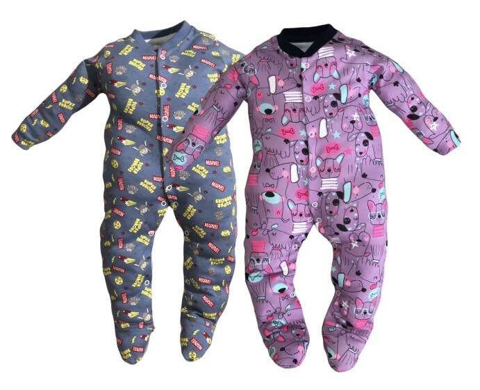 Footed Romper And Onesie Combo (Pack Of 2)