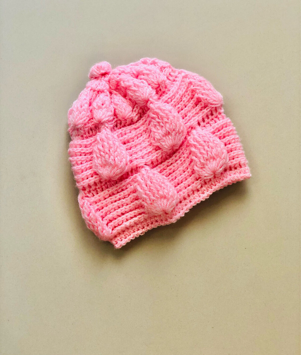Woolen Baby Cap(Pink)