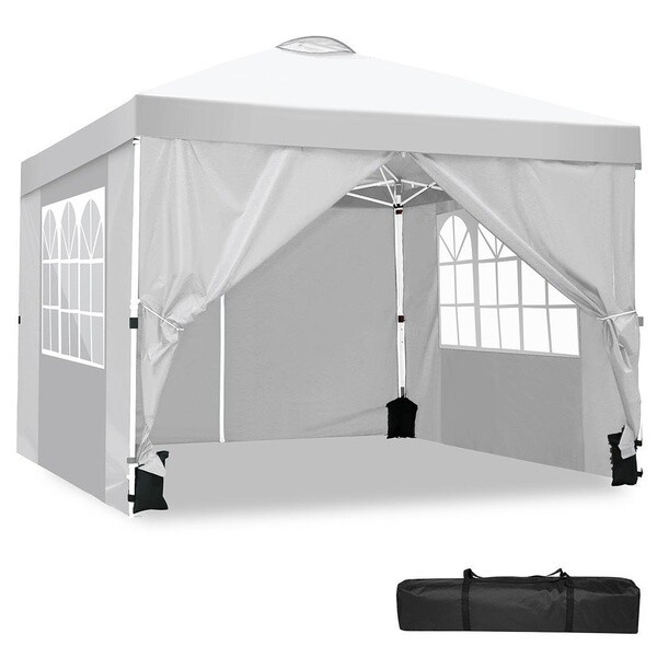 Camping and Hiking Right Angle Folding Shed 2 Doors and 2 Windows Camping Picnic Waterproof Tent