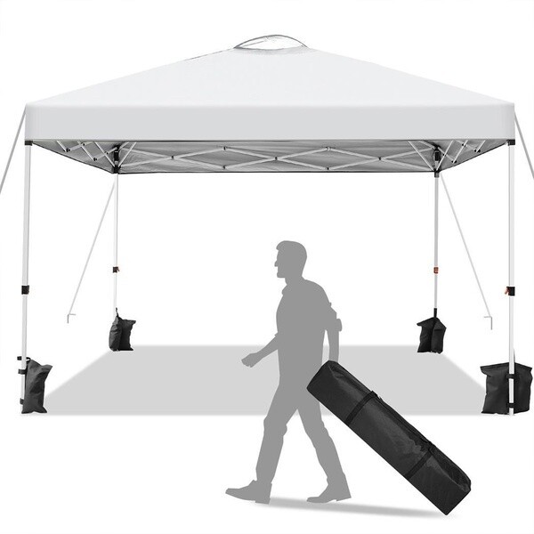 Camping and Hiking Right Angle Folding Shed 2 Doors and 2 Windows Camping Picnic Waterproof Tent