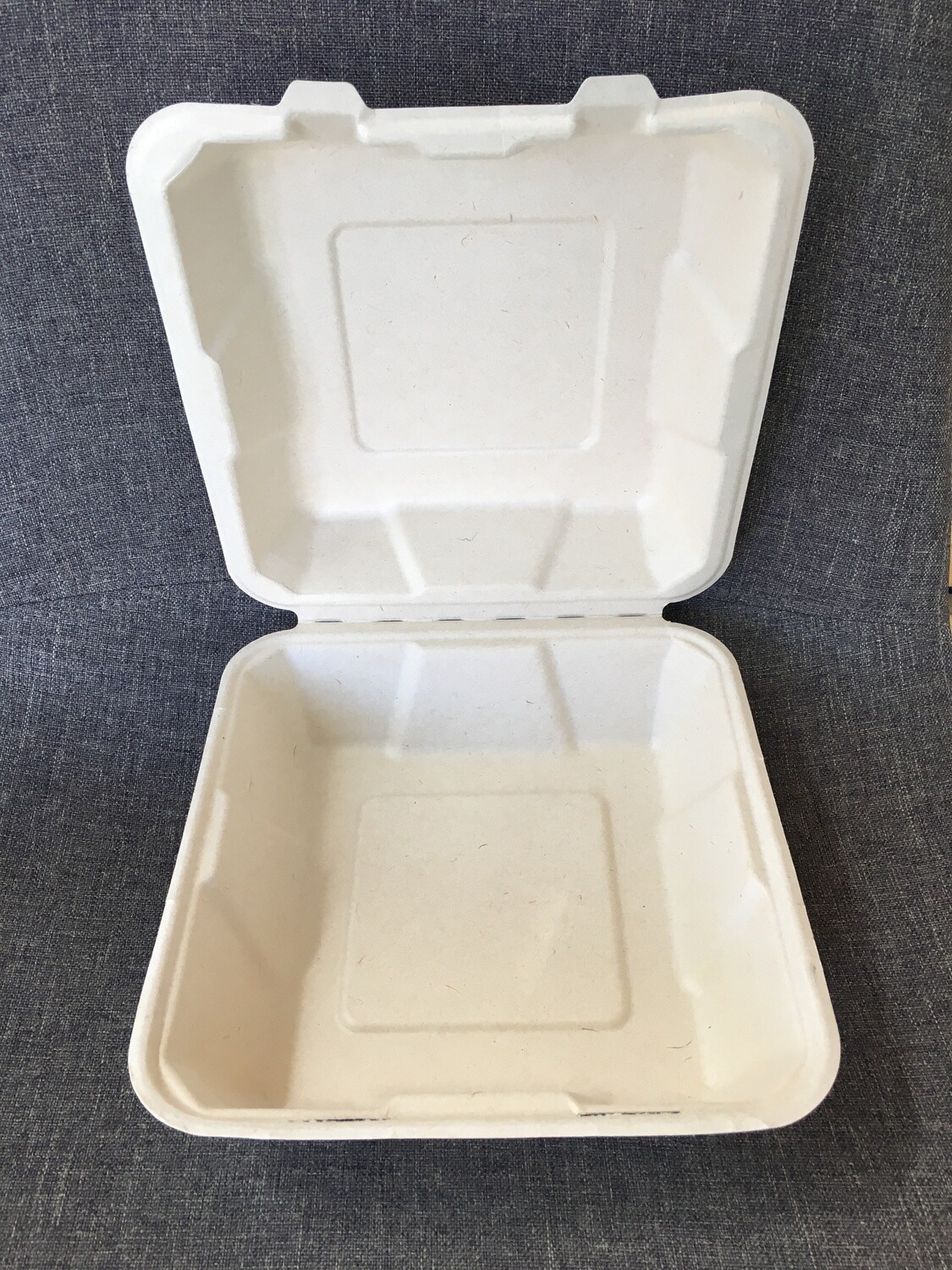 Caribe Compostables Single Compartment 9 x 9 To Go Fiber Container 200 Units per case