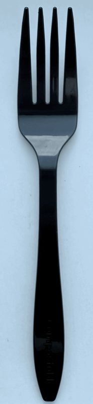 6" Fork Compostable Black color