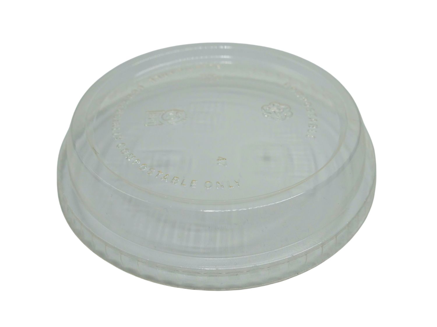 Açai Express Raised Deli Container Lid for 16oz to 32oz PLA Compostable