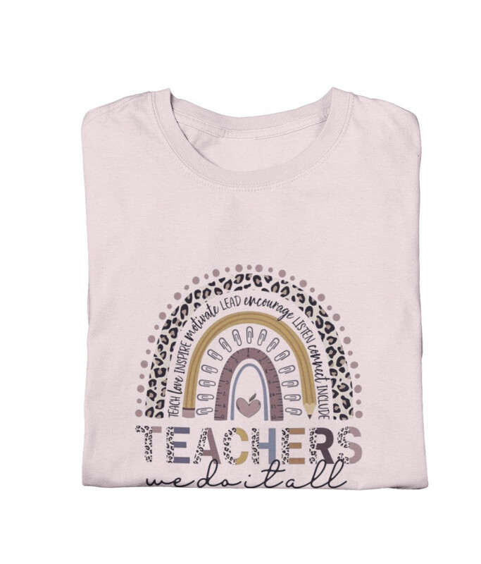 Women&#39;s Graphic Tees - TEACHERS PINK -