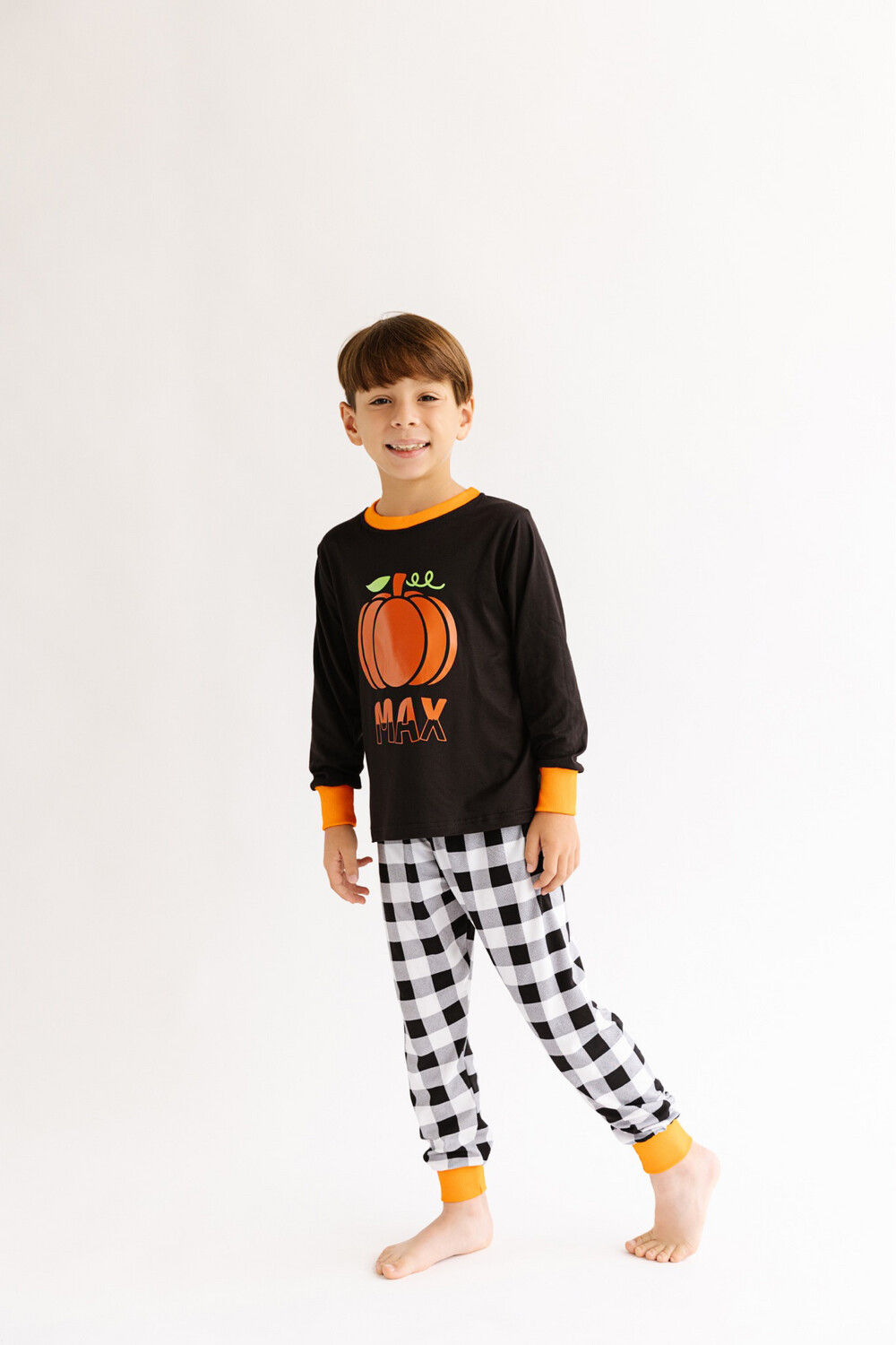 Pijama - Halloween Pumpkin & Squares -