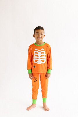 Pijama - Halloween Orange & Bones -