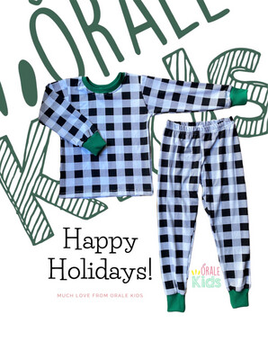 Pijama - CHRISTMAS CLASSIC SQUARES GREEN -
