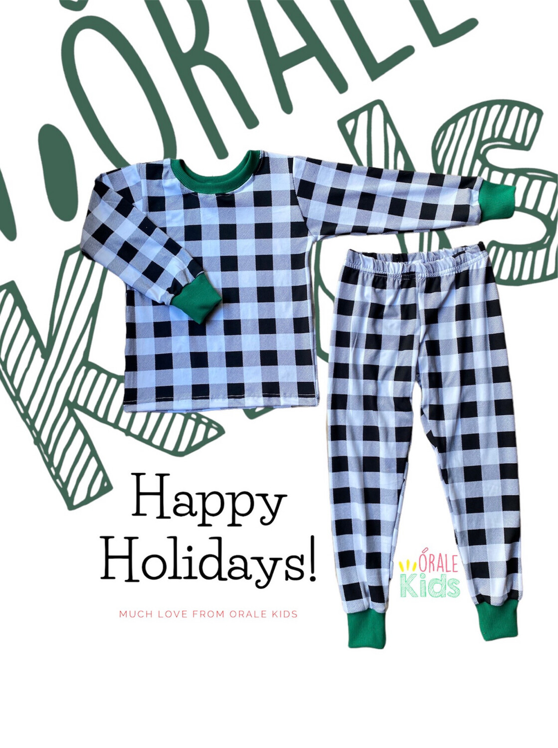 Pijama - CHRISTMAS CLASSIC SQUARES GREEN -