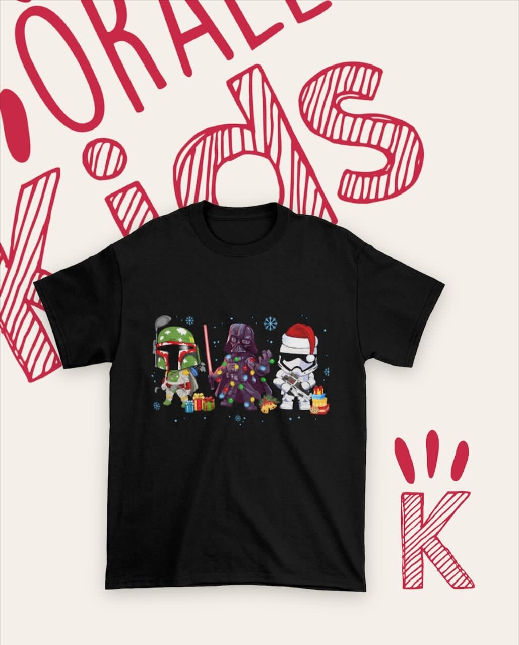 T Shirt Christmas - MERRY FORCE BE WITH YOU  -