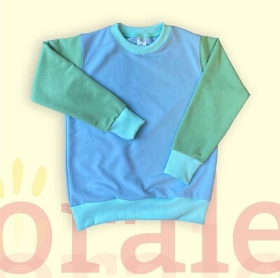 Sweater - Multicolor Sweater LIGHT BLUE/GREEN -