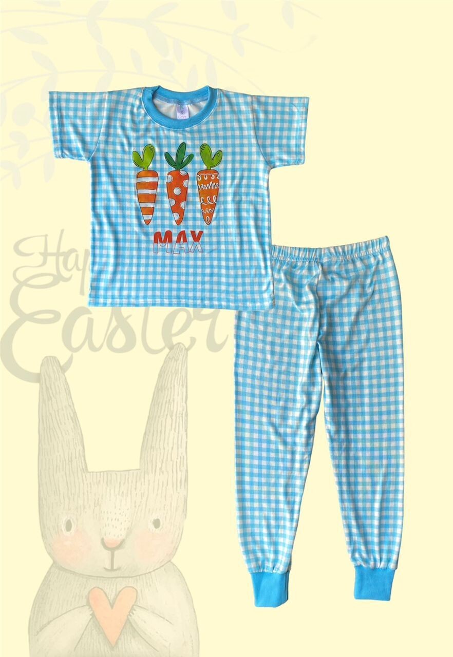 Pijama - EASTER BLUE & CARROTS -