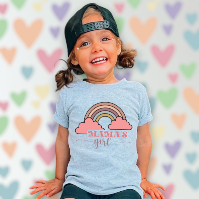 Graphic Tees - MAMA&#39;S GIRL RAINBOW -