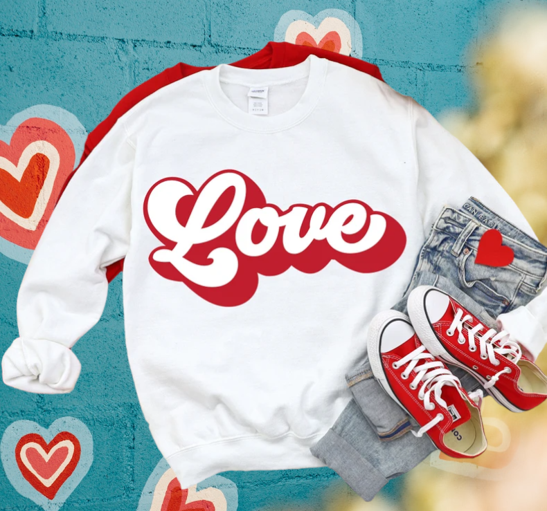 Sweater - LOVE WHITE -