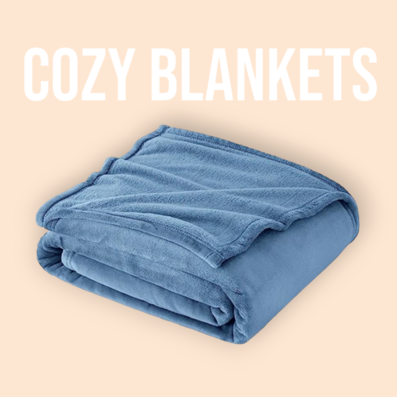 COZY BLANKETS - WASHED BLUE BLANKET -