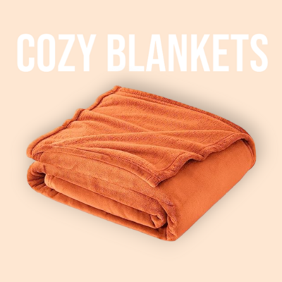 COZY BLANKETS - ORANGE BLANKET -