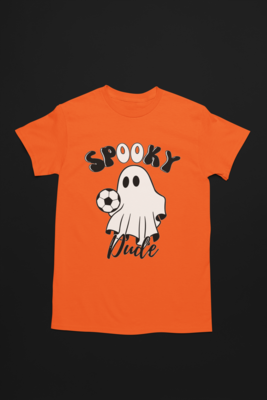 T Shirt Halloween - SPOOKY DUDE GHOST SOCCER -