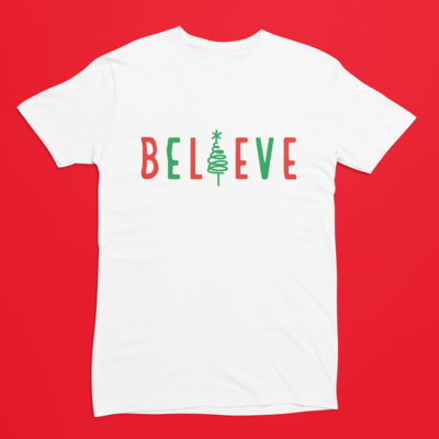 T Shirt Christmas - B E L I E V E -