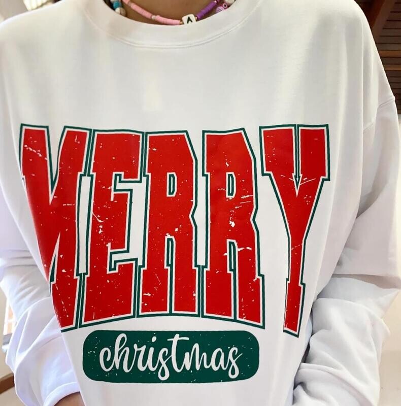 Sweater - MERRY CHRISTMAS WHT -