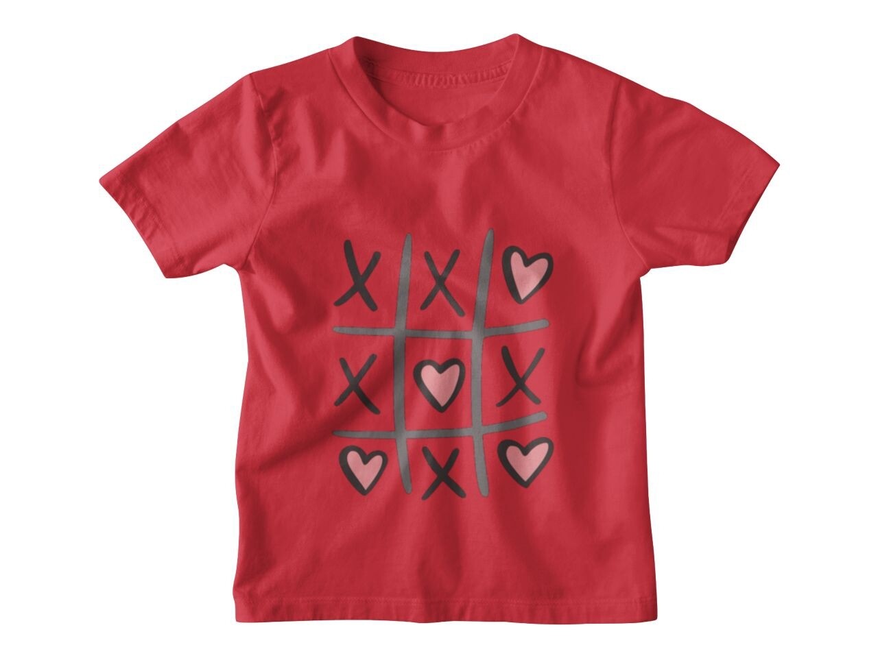 T Shirt - HEARTS TIC TAC TOE -