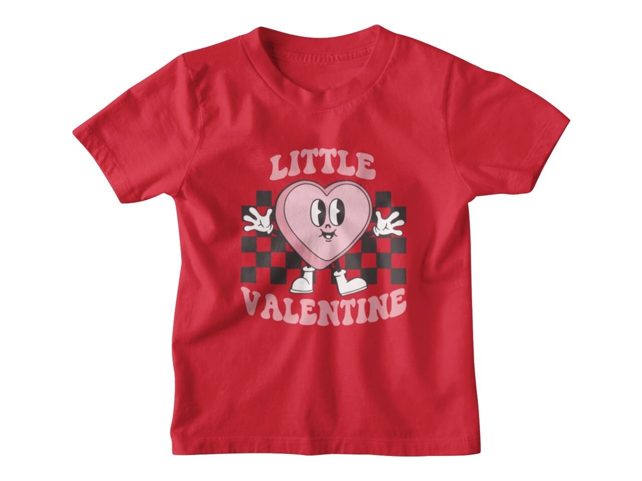 T Shirt - LITTLE VALENTINE CHECKERS -