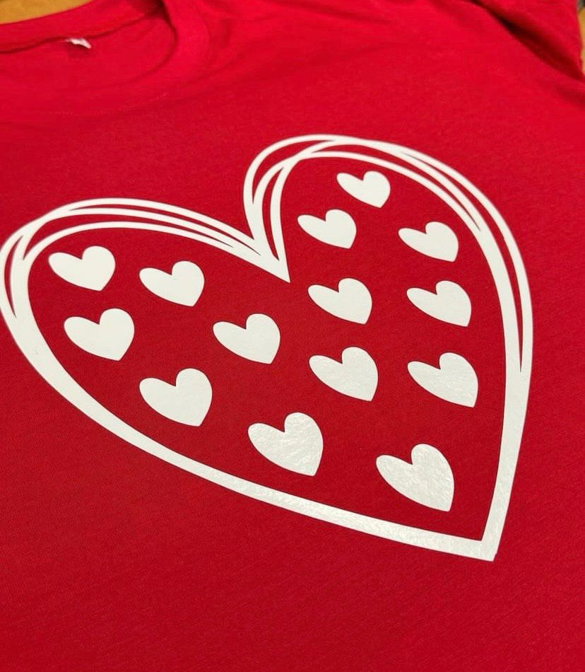 T Shirt - Hearts RED -