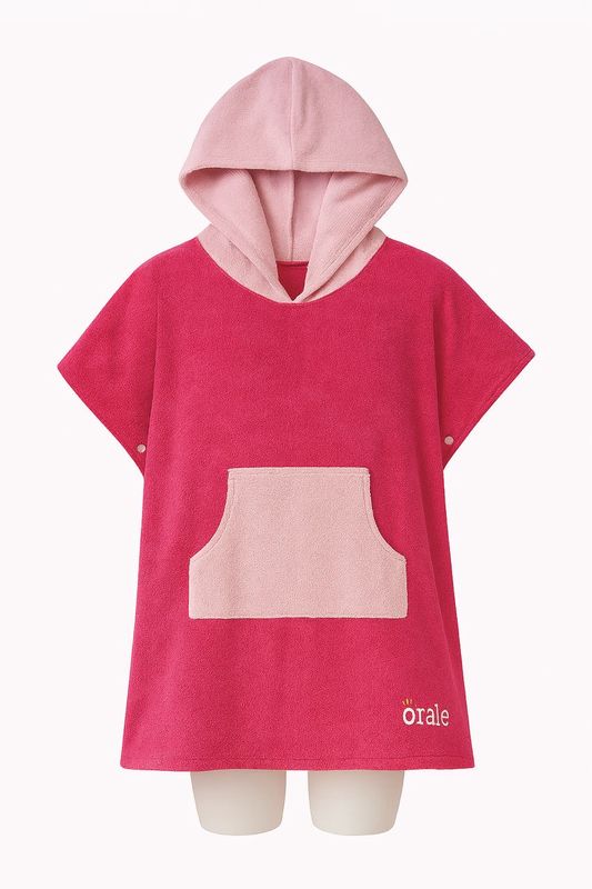- Poncho Toalla Fucsia/Rosa -