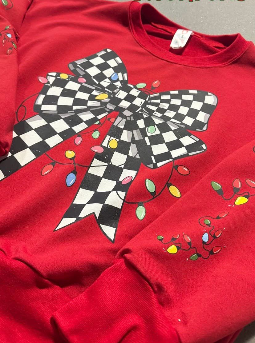 Sweater - CHRISTMAS BOW RED -