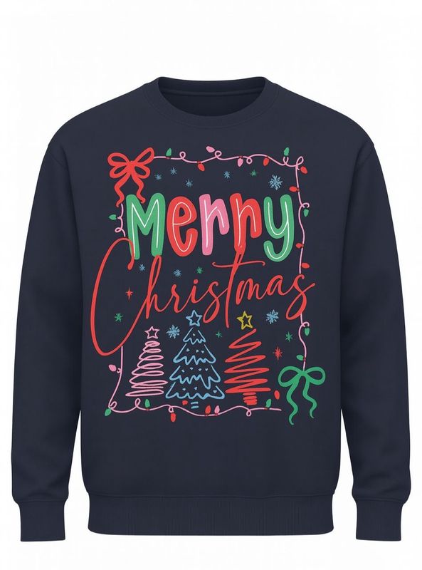 Sweater - MERRY CHRISTMAS DRAW BLUE -