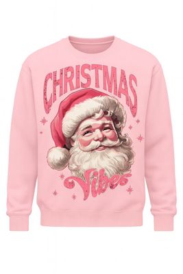 Sweater - CHRISTMAS VIBES SANTA PINK -
