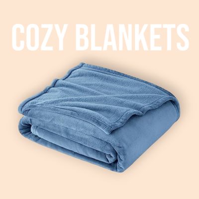 COZY BLANKETS - WASHED BLUE BLANKET - COZY BLANKETS - WASHED BLUE BLANKET -