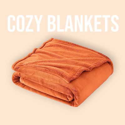 COZY BLANKETS - ORANGE BLANKET - COZY BLANKETS - ORANGE BLANKET -