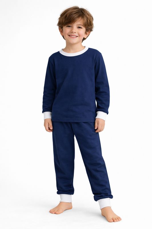 Pijama - Azul Marino Unicolor -