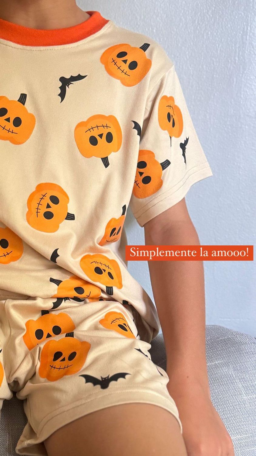 Pijama - Halloween Pumpkin Beige -