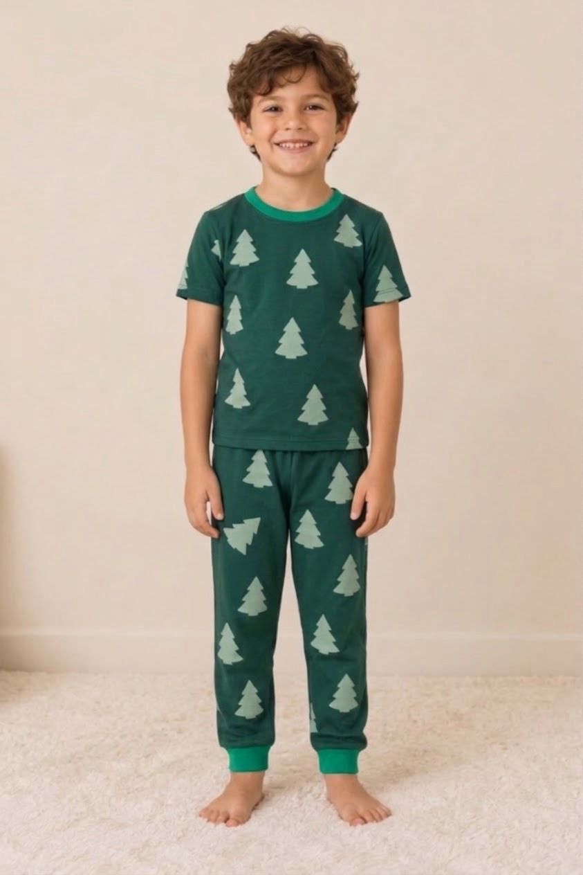 Pijama XMAS - XMAS TREES GREEN -