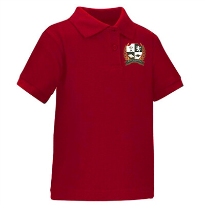 Red High School Polo Shirt