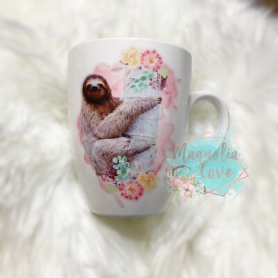 Watercolor Slothee Cup