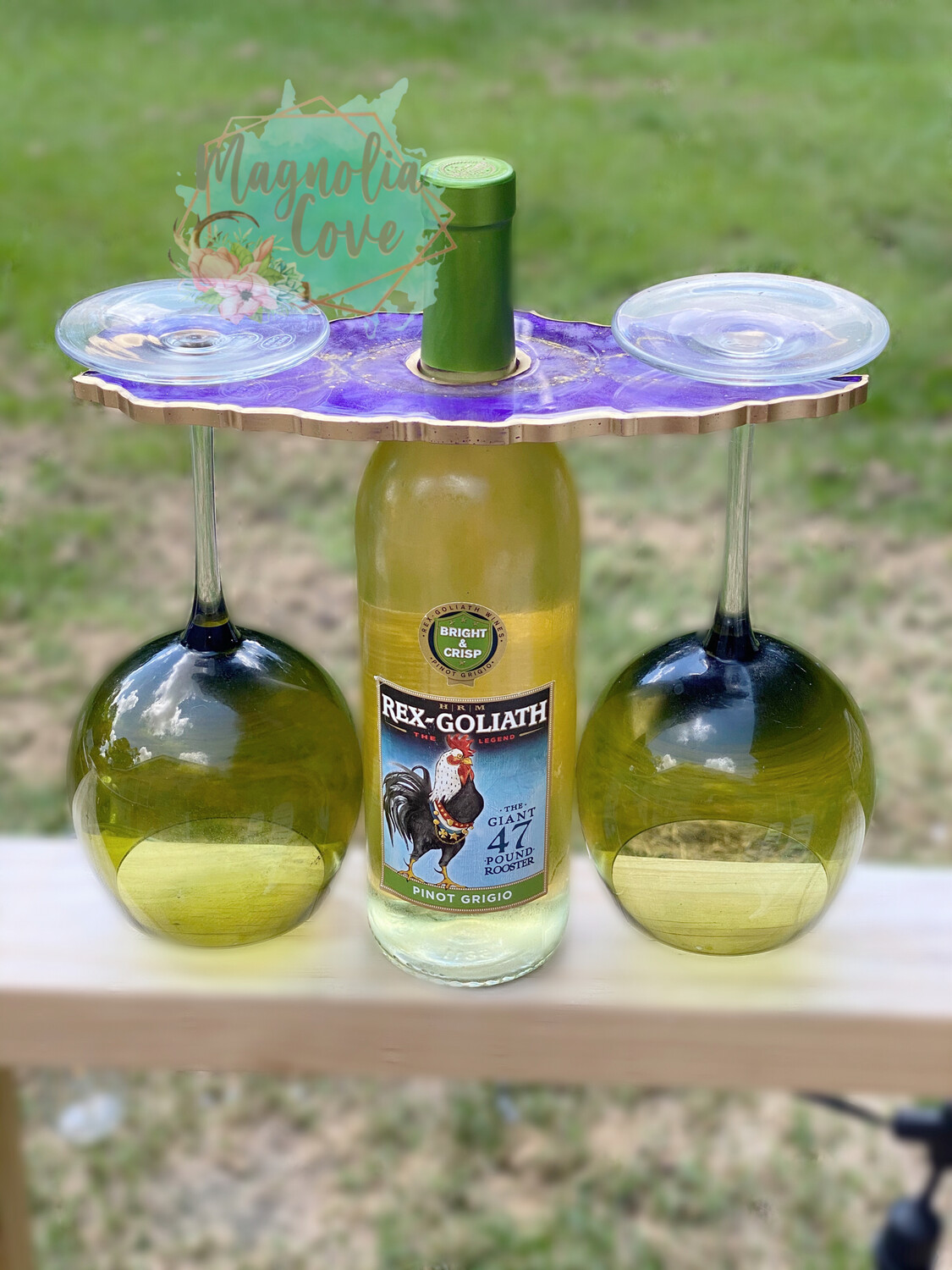 Geode Inspired Wine Caddy