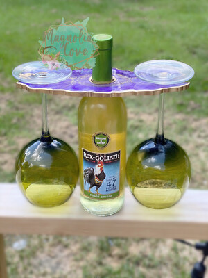 Geode Inspired Wine Caddy