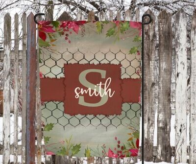 Country Christmas Garden Flag