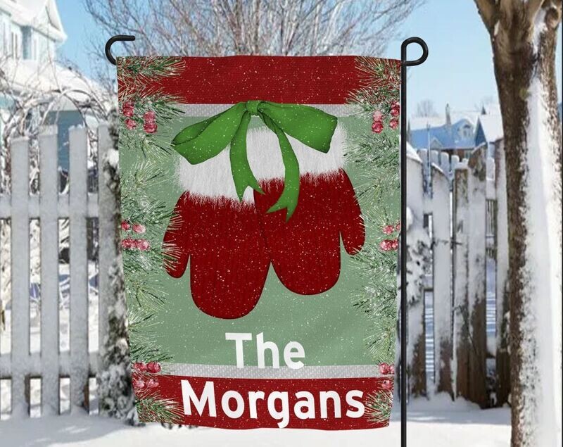 Christmas Mittens  Garden Flag