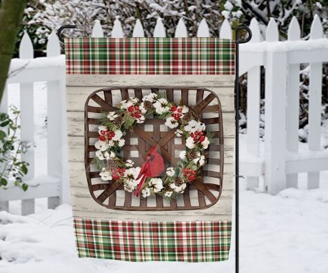 Cardinal and Tobacco  Garden Flag