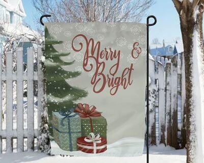 Merry and Bright Garden Flag