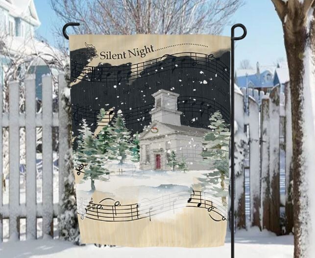 Little  White Church Garden Flag