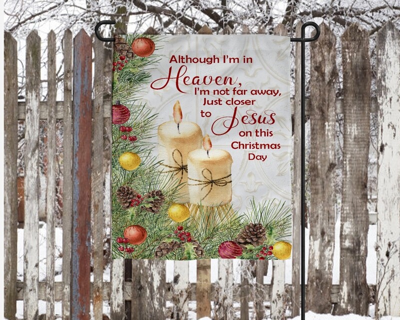Christmas in Heaven  Post Garden Flag