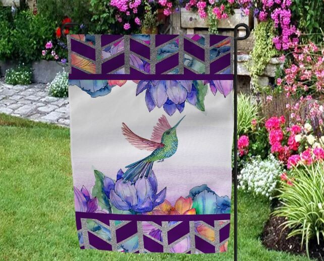 Humming Bird Garden Flag