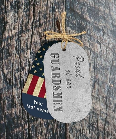 Dog Tags Metal Ornament