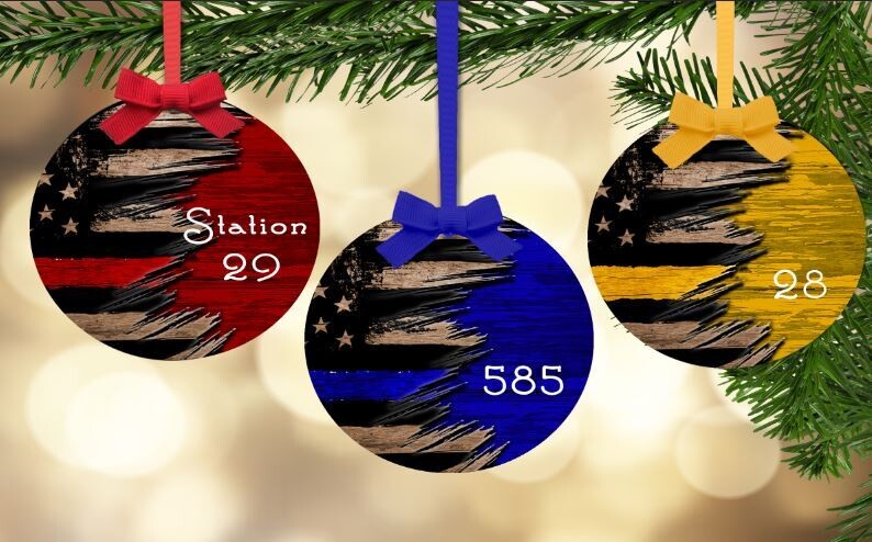 Faux Wood Flags Hero Metal Ornament