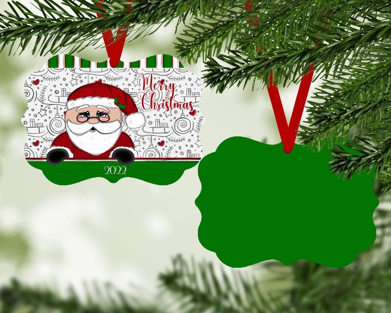 Doodle Santa Benelux Metal Ornament