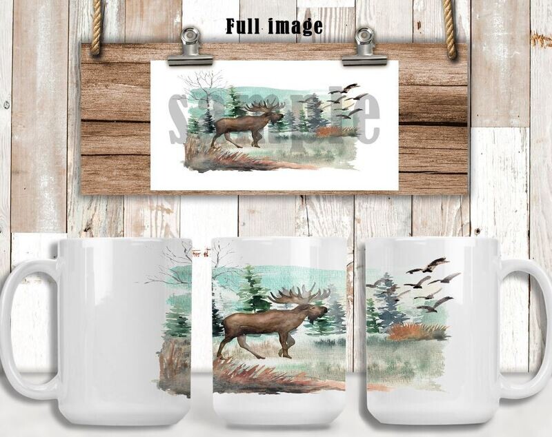 Deer, Moose, Fish, Duck Mugs