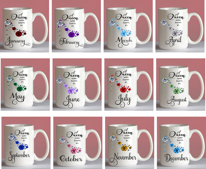 Queen Birth Stone Mug